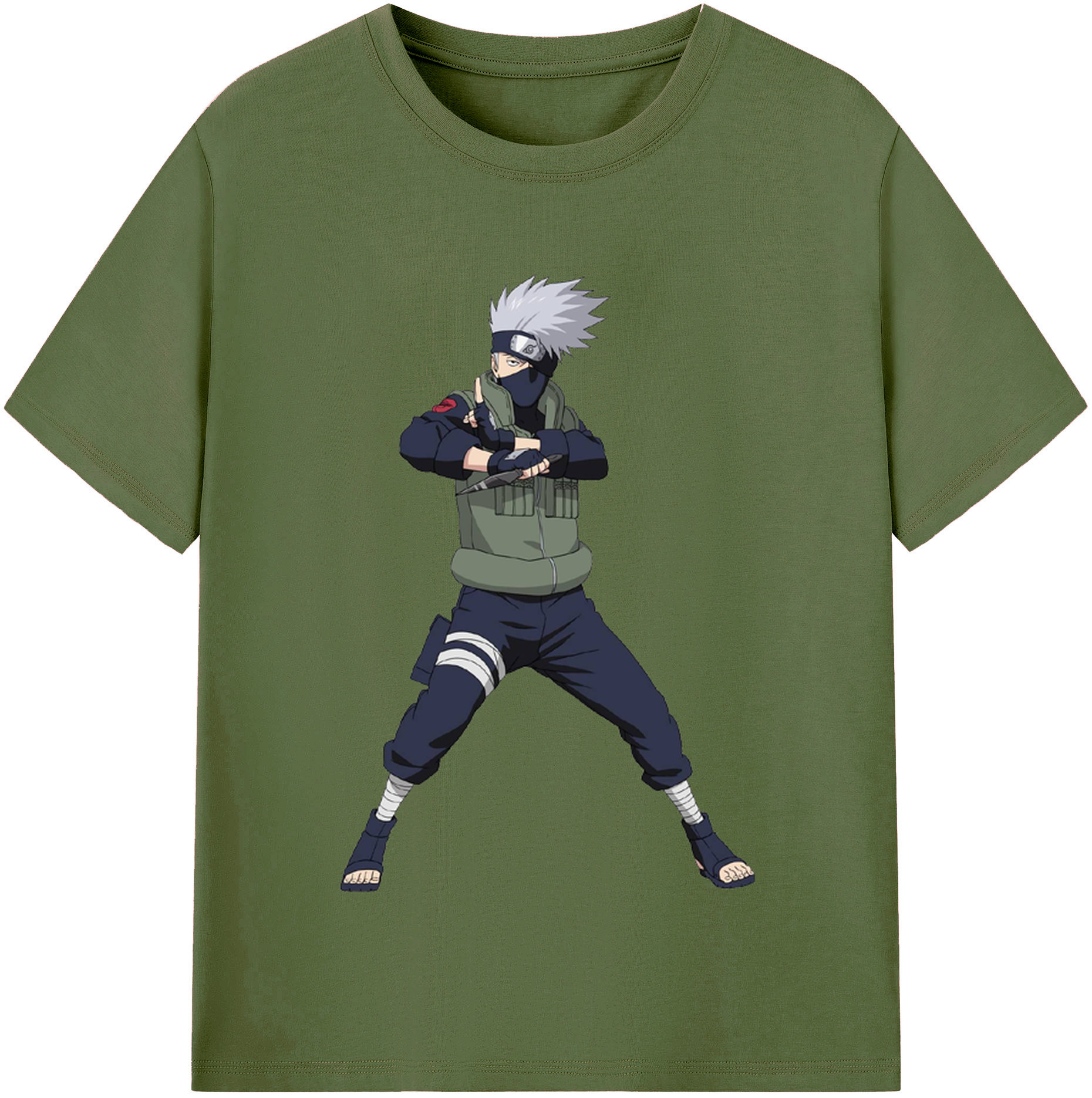 （画像用） NARUTO -ナルト- はたけ カカシ Hatake Kakashi 綿100％半袖Tシャツ（フロントプリント）